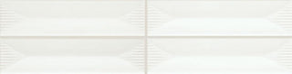 2x8 Color Story Pinstripes Natural Solid-Color Glossy 3D-Geometric Wave Crest Ceramic Tile