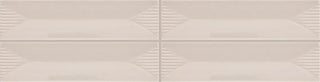 2x8 Color Story Pinstripes Natural Solid-Color Glossy 3D-Geometric Wave Crest Ceramic Tile