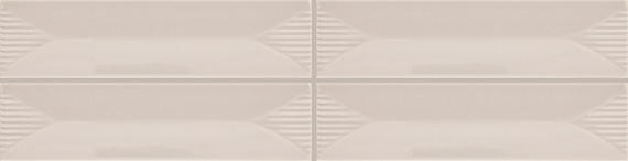 2x8 Color Story Pinstripes  Natural Solid-Color Glossy 3D-Geometric Wave Crest Ceramic Tile Light Beige