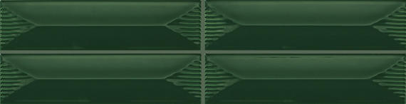 1/2x12 Color Story Pinstripes  Jolly Solid-Color Glossy Smooth Ceramic Tile Dark Green