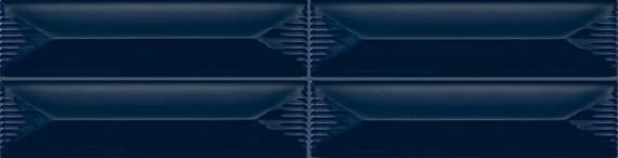 1/2x12 Color Story Pinstripes  Jolly Solid-Color Glossy Smooth Ceramic Tile Deep Blue