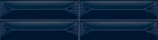 1/2x12 Color Story Pinstripes  Jolly Solid-Color Glossy Smooth Ceramic Tile Deep Blue