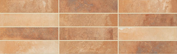 2x9 Cotto Revival  Natural Stone-Look Matte Smooth Porcelain Tile Rust Brown