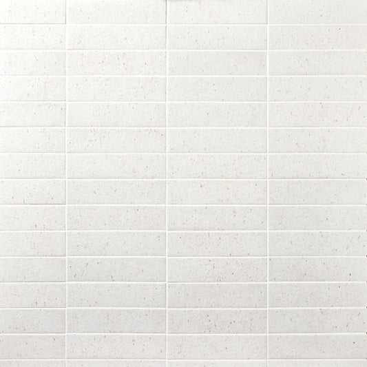 2x9 Curation Linear  Natural Mixed-Material Look Matte Smooth Porcelain Tile Light White