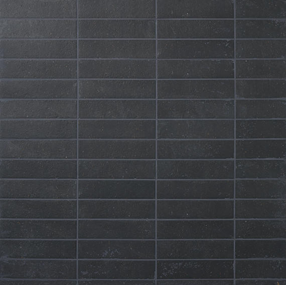 2x9 Curation Linear  Natural Mixed-Material Look Matte Smooth Porcelain Tile Dark Charcoal