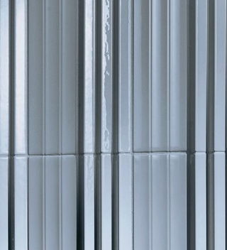 Storm Gray - 3x12 Upscension Natural Concrete-Look Glossy Rippled Porcelain Tile