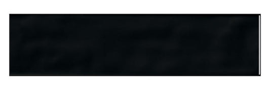 3x12 Stagecraft  Natural Solid-Color Glossy Undulated Ceramic Tile Jet Black
