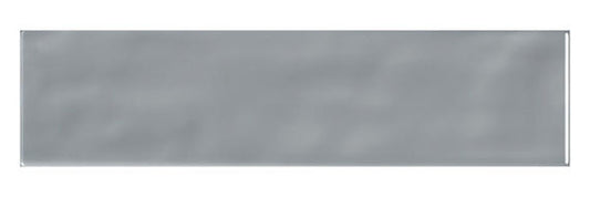 3x12 Stagecraft  Natural Solid-Color Glossy Undulated Ceramic Tile Soft Gray