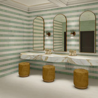 Blue Green Mix - 3x12 Zellige Neo Handcrafted Mixed-Color Glossy Smooth Ceramic Tile