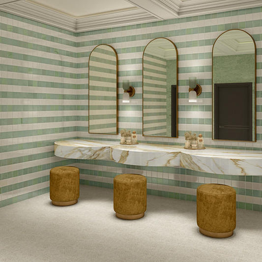 3x12 Zellige Neo Handcrafted Mixed-Color Glossy Smooth Ceramic Tile