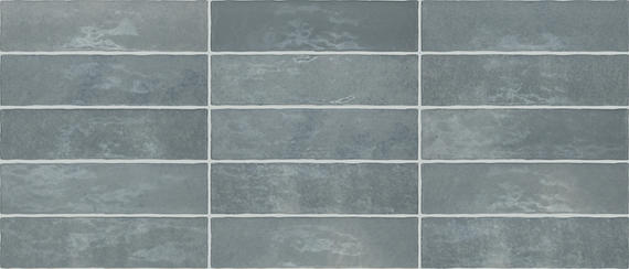 3x12 Zellige Neo  Handcrafted Mixed-Color Glossy Smooth Ceramic Tile Sky Blue