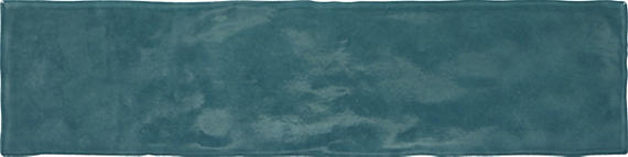 3x12 Zellige Neo  Handcrafted Mixed-Color Glossy Smooth Ceramic Tile Blue Green