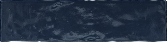 3x12 Zellige Neo  Handcrafted Mixed-Color Glossy Smooth Ceramic Tile Navy Blue