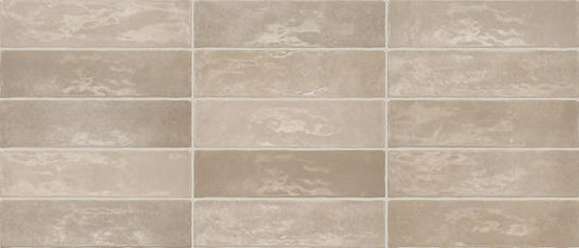 3x12 Zellige Neo  Handcrafted Mixed-Color Glossy Smooth Ceramic Tile Off White