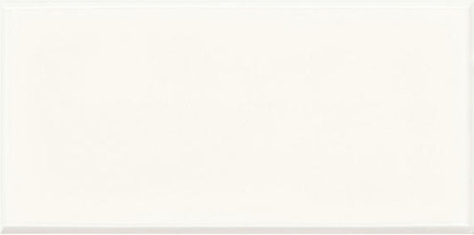 3x6 Retrospace Remix  Natural Solid-Color Glossy Undulated Ceramic Tile Pure White