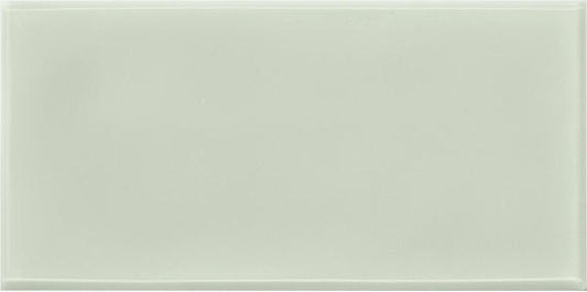 3x6 Retrospace Remix  Natural Solid-Color Glossy Undulated Ceramic Tile Pale Sage