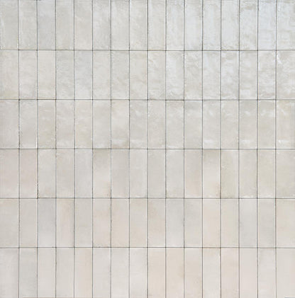 3x8 Rice  Natural Natural-Look Glossy Smooth Porcelain Tile Concrete Gray
