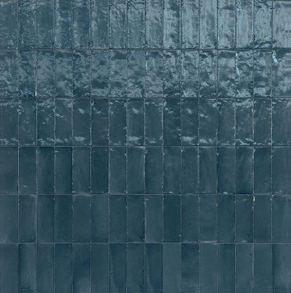 3x8 Rice  Natural Natural-Look Glossy Smooth Porcelain Tile Slate Blue