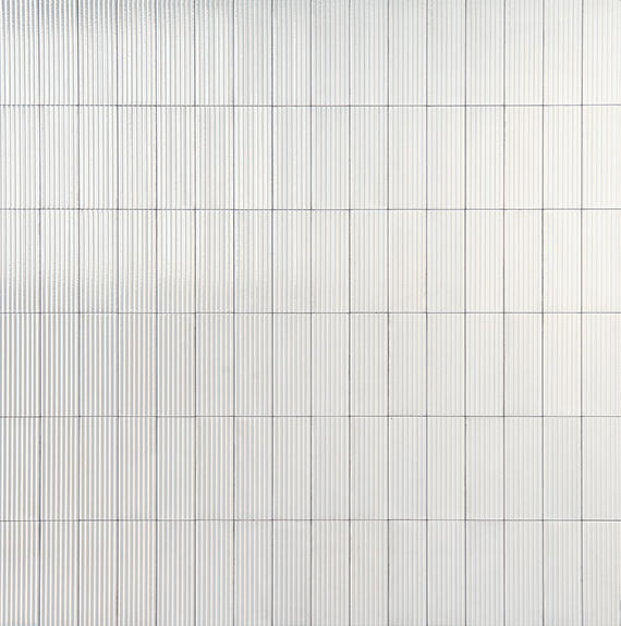 3x8 Rice Natural Solid-Color Glossy 3D-Geometric Ribbed Porcelain Tile