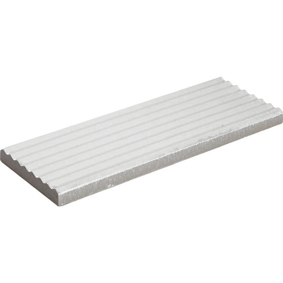 3x8 Rice  Natural Solid-Color Glossy 3D-Geometric Ribbed Porcelain Tile Dusty White