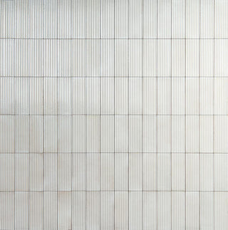 3x8 Rice Natural Solid-Color Glossy 3D-Geometric Ribbed Porcelain Tile