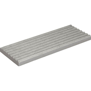 Soft Gray - 3x8 Rice Natural Solid-Color Glossy 3D-Geometric Ribbed Porcelain Tile