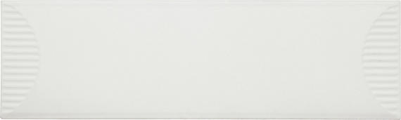 4x12 Stencil Wave-Line  Natural Solid-Color Matte Smooth Porcelain Tile Pure White