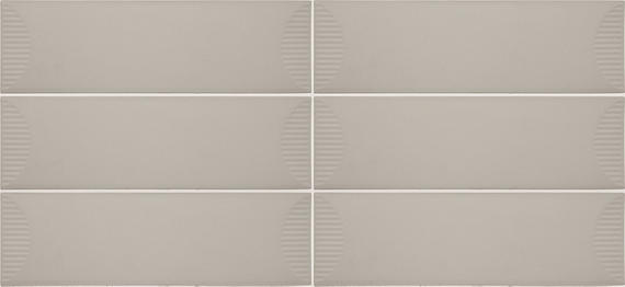 4x12 Stencil Wave-Line  Natural Solid-Color Matte Smooth Porcelain Tile Soft Beige