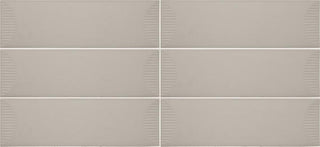 4x12 Stencil Wave-Line Natural 3D-Geometric Solid-Color Matte Smooth Porcelain Tile