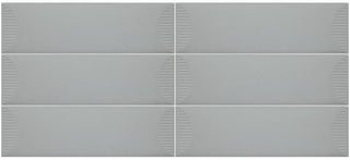 4x12 Stencil Wave-Line Natural 3D-Geometric Solid-Color Matte Smooth Porcelain Tile