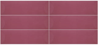 4x12 Stencil Wave-Line Natural 3D-Geometric Solid-Color Matte Smooth Porcelain Tile