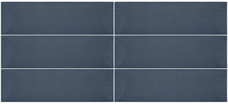 4x12 Stencil Wave-Line Natural 3D-Geometric Solid-Color Matte Smooth Porcelain Tile