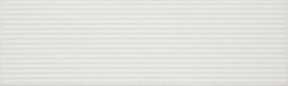 4x12 Stencil Linear Wave-Line Natural Solid-Color Matte Smooth Porcelain Tile Pure White