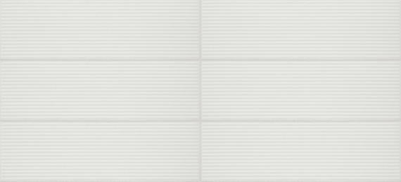 4x12 Stencil Linear Wave-Line Natural Solid-Color Matte Smooth Porcelain Tile Pure White