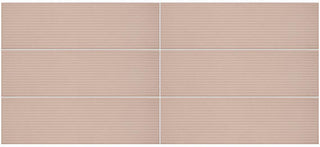 4x12 Stencil Linear Wave-Line Natural Solid-Color Matte Smooth Porcelain Tile
