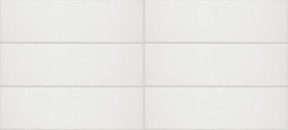 4x12 Stencil  Natural Solid-Color Matte Smooth Porcelain Tile Pure White