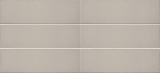 4x12 Stencil  Natural Solid-Color Matte Smooth Porcelain Tile Soft Beige