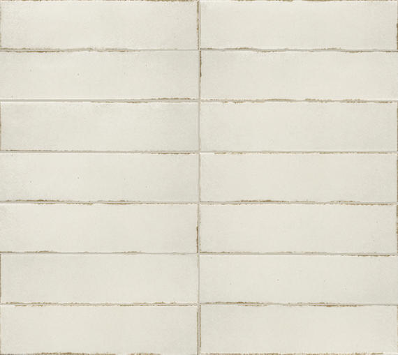 31/2x15 Terramater  Natural Solid-Color Glossy Smooth Porcelain Tile Off White