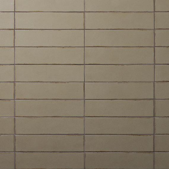 31/2x15 Terramater  Natural Solid-Color Glossy Smooth Porcelain Tile Muted Green