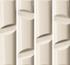 4x16 Idiosync 3D-Geometric Sculpted Solid-Color Glossy Undulated Ceramic Tile