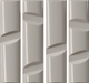 4x16 Idiosync 3D-Geometric Sculpted Solid-Color Glossy Undulated Ceramic Tile