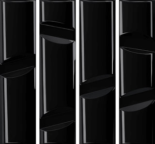 4x16 Idiosync 3D-Geometric Sculpted Solid-Color Glossy Undulated Ceramic Tile