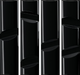 4x16 Idiosync 3D-Geometric Sculpted Solid-Color Glossy Undulated Ceramic Tile