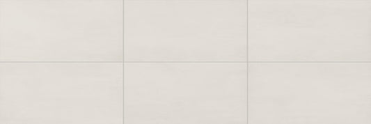 6x24 Synchronic  Natural Concrete-Look Matte Smooth Porcelain Tile Pure White