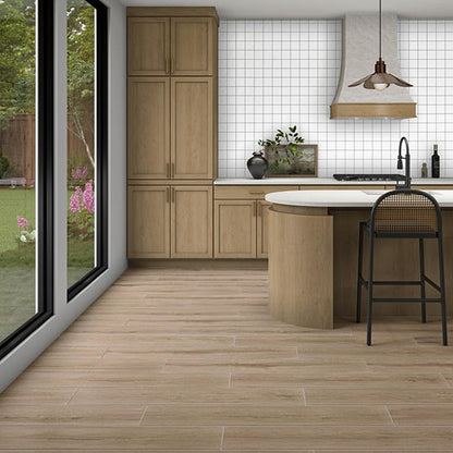 8x48 Platinum  Natural Wood-Look Matte Smooth Porcelain Tile White Oak