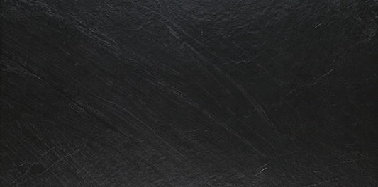 12x24 Delegate  Natural Stone-Look Matte Smooth Porcelain Tile Jet Black