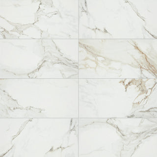 6x18 Platinum Natural Marble-Look Glossy Smooth Porcelain Tile