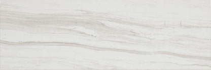 6x18 Platinum  Natural Marble-Look Glossy Smooth Porcelain Tile Soft Cream Gray