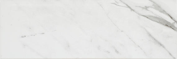 6x18 Platinum  Natural Marble-Look Glossy Smooth Porcelain Tile White Gray