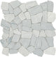 12x12 Raine Polygon Random Pattern Fragment Shard Mosaic Pebble-Look Tumbled Natural Marble Tile Storm Gray